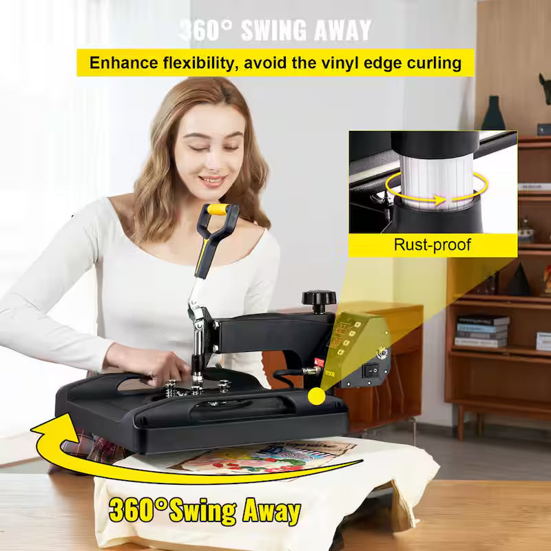 15 in. x 15 in. 5 in 1 Heat Press Machine Black I913100