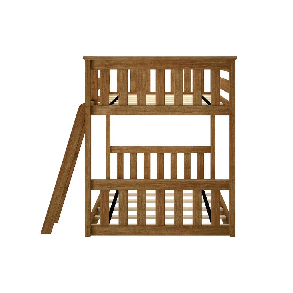 Twin over Twin Solid Wood Bunk Bed with Ladder G93262
