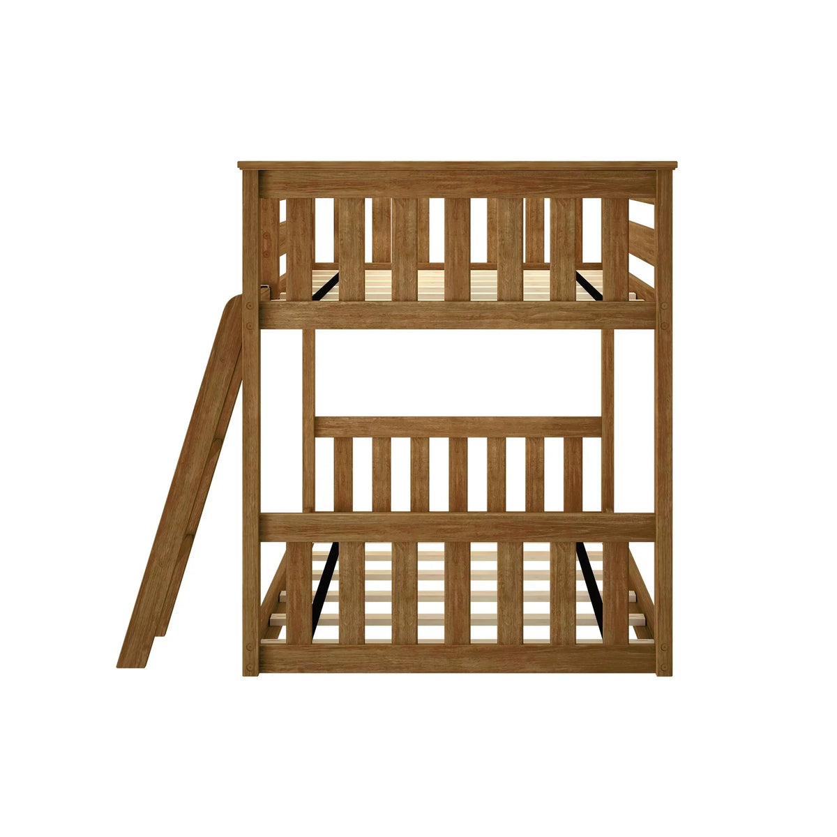 Twin over Twin Solid Wood Bunk Bed with Ladder G93262