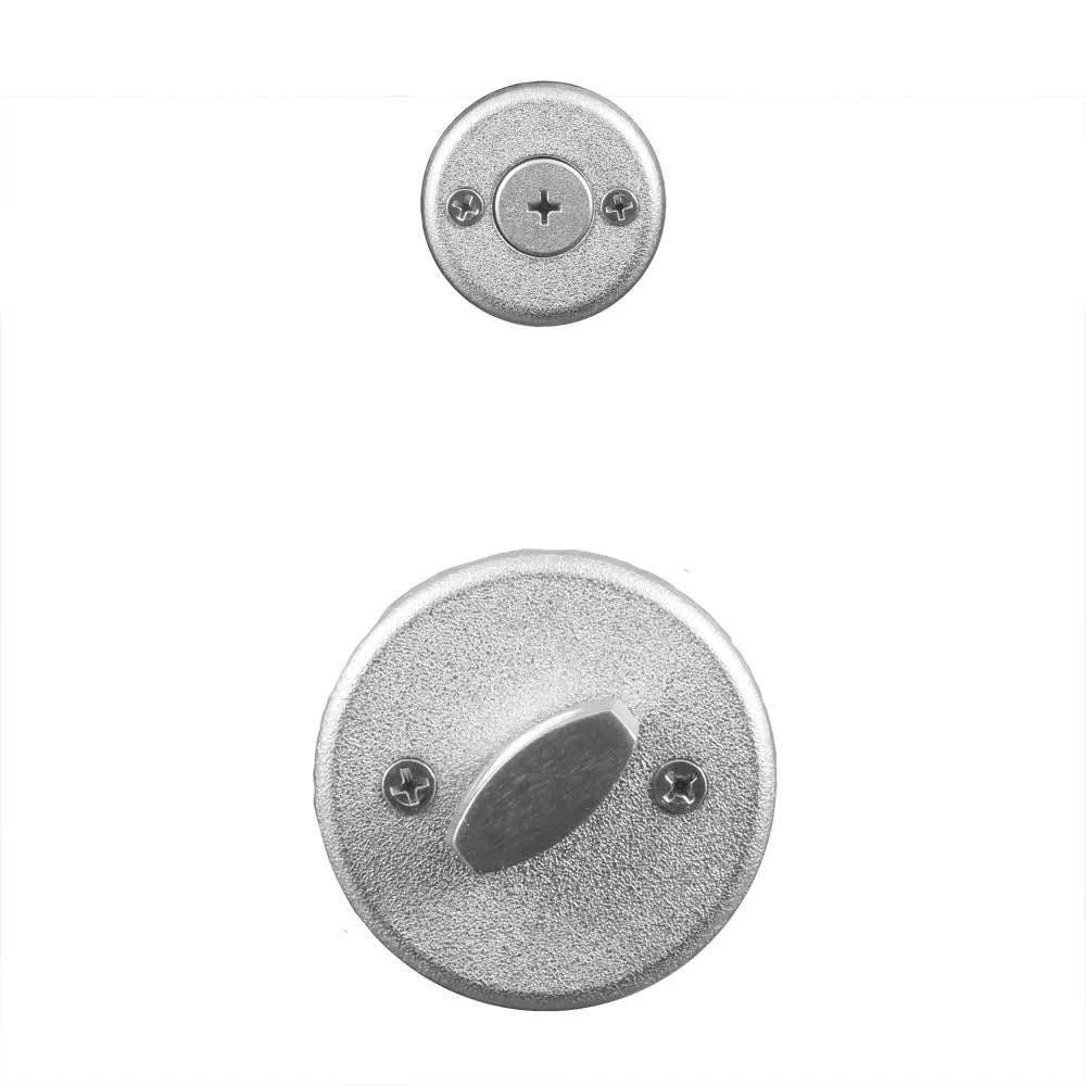 Mechanical Pushbutton Auxiliary Lock with Thumbturn 1 in. Deadbolt & 2.75 in. Backset Satin Chrome S241