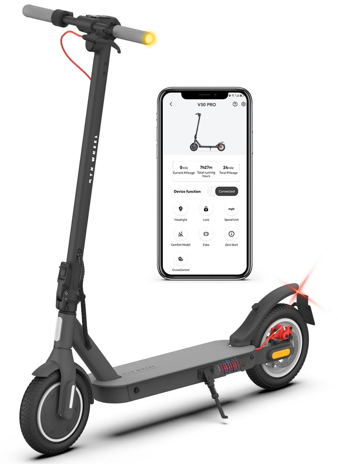350W Foldable Electric Scooter with 10 Solid Tires W32154
