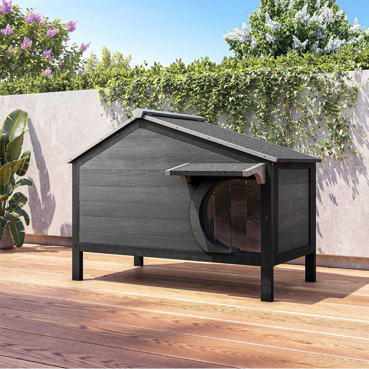 Insulated Wooden Cat House W2126
