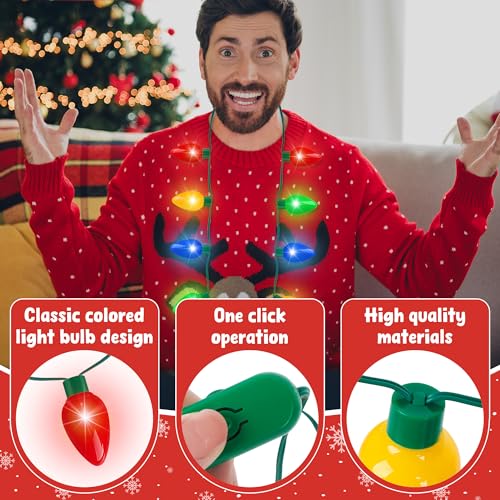 Christmas Light Necklace 3PCS with 3 Flash Modes C404