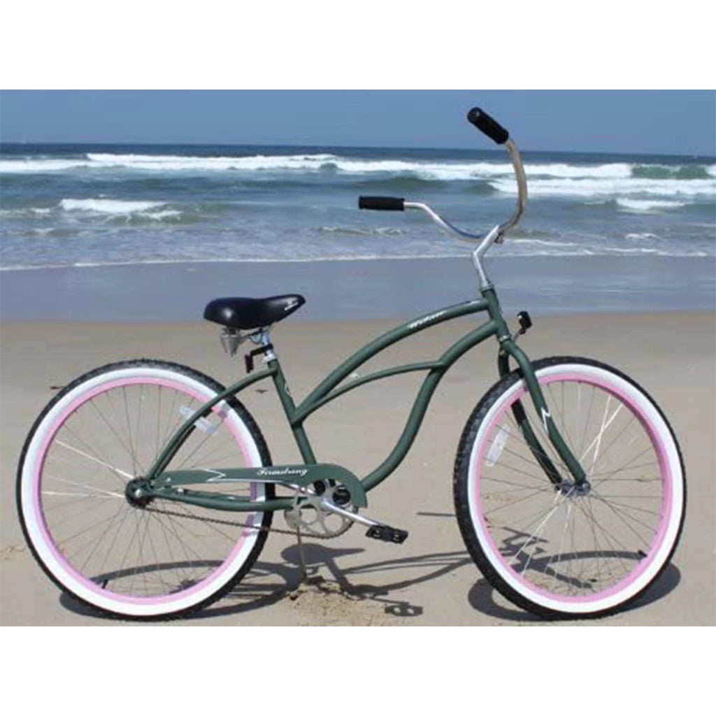 Army Green 26 Womens Beach Cruiser Bicycle E989097