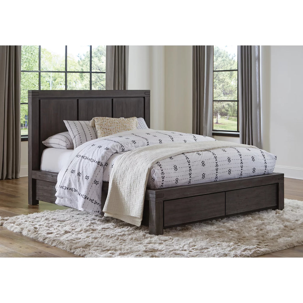 Solid Wood California King Panel Platform Bed R1905