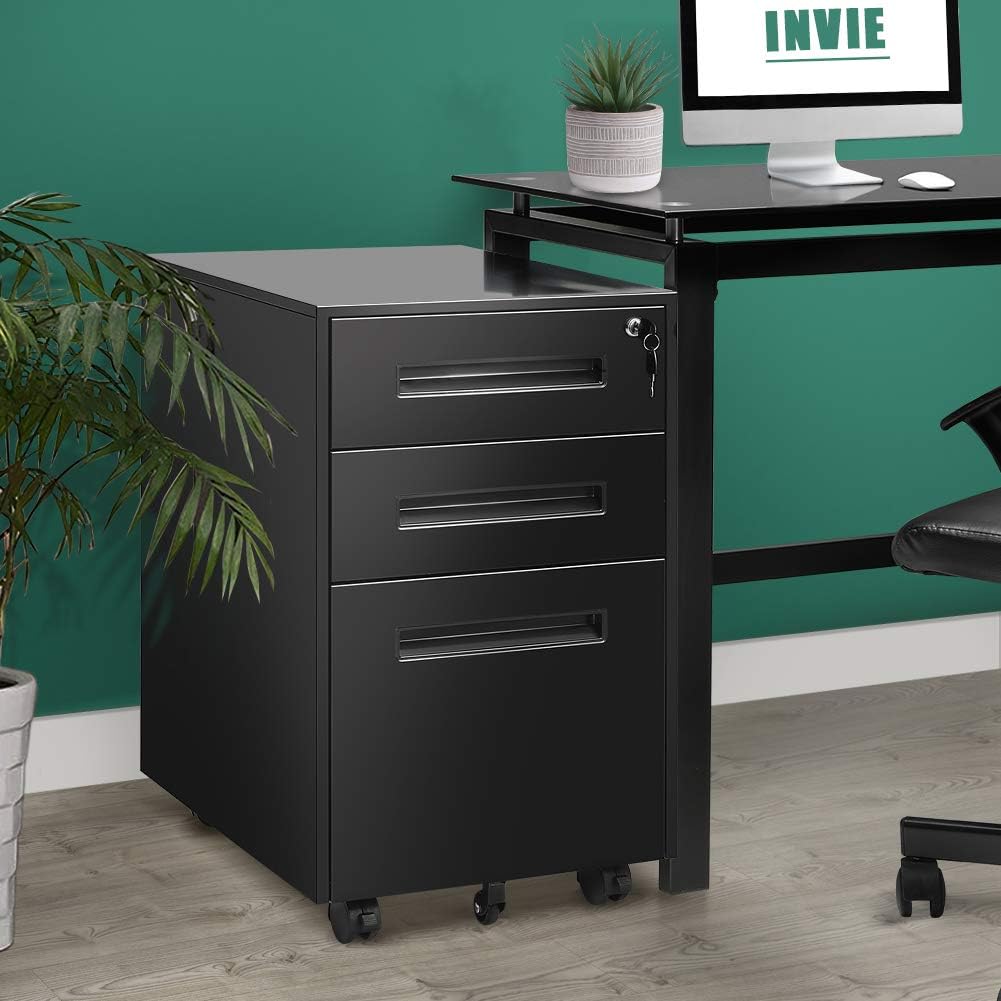 3 Drawer Metal File Cabinet with Lock U19276