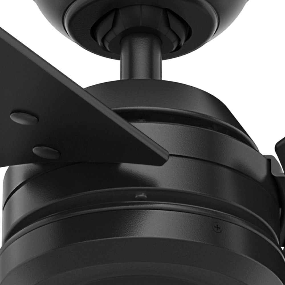 Indoor Outdoor Ceiling Fan with Pull Chain Control, 52, Matte Black N3149