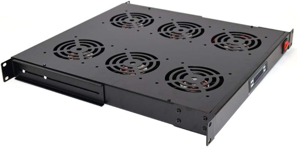 6 Cooling Fans for 19'' Server Cabinet with Thermostat Gauge W201769