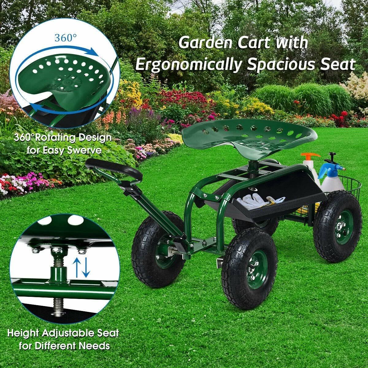 Heavy Duty Garden Cart Work Seat U833