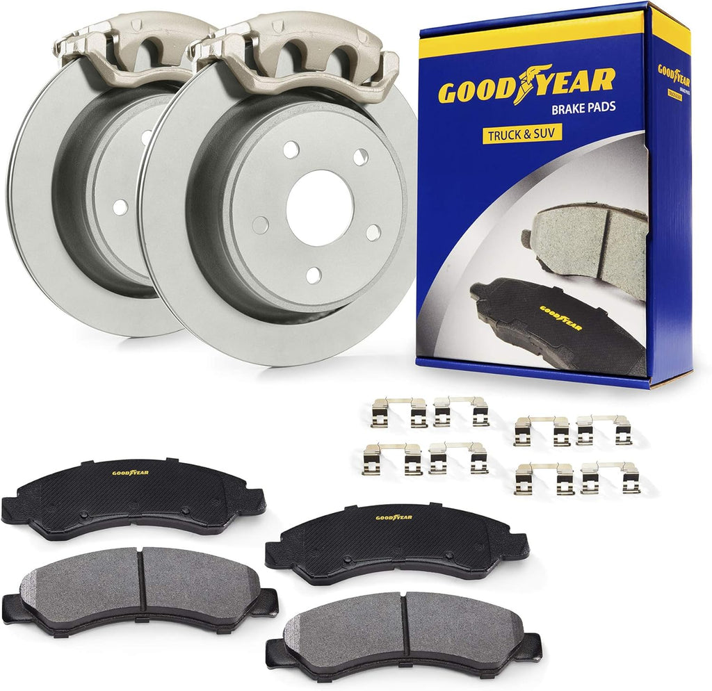 Front Brake Kit Calipers Rotors Ceramic Pads R47263