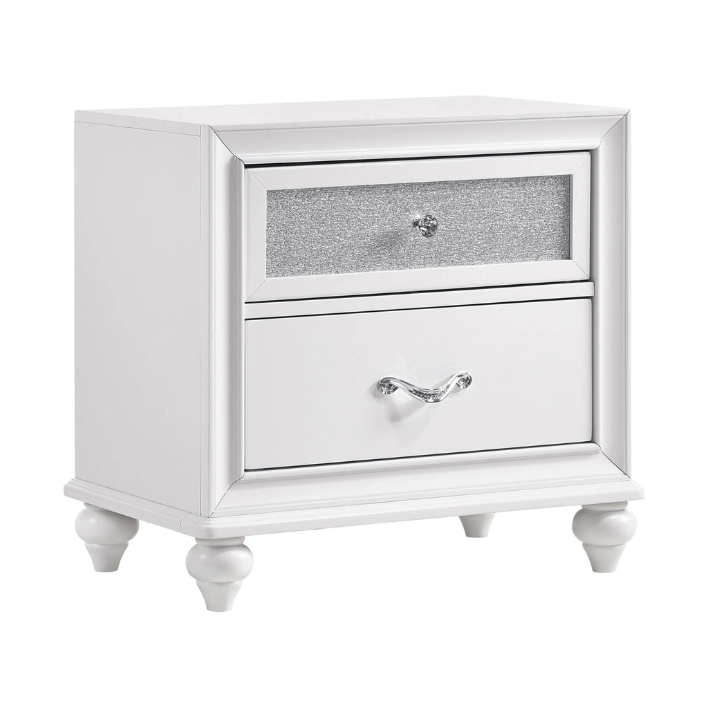 White 2-drawer Nightstand Z999