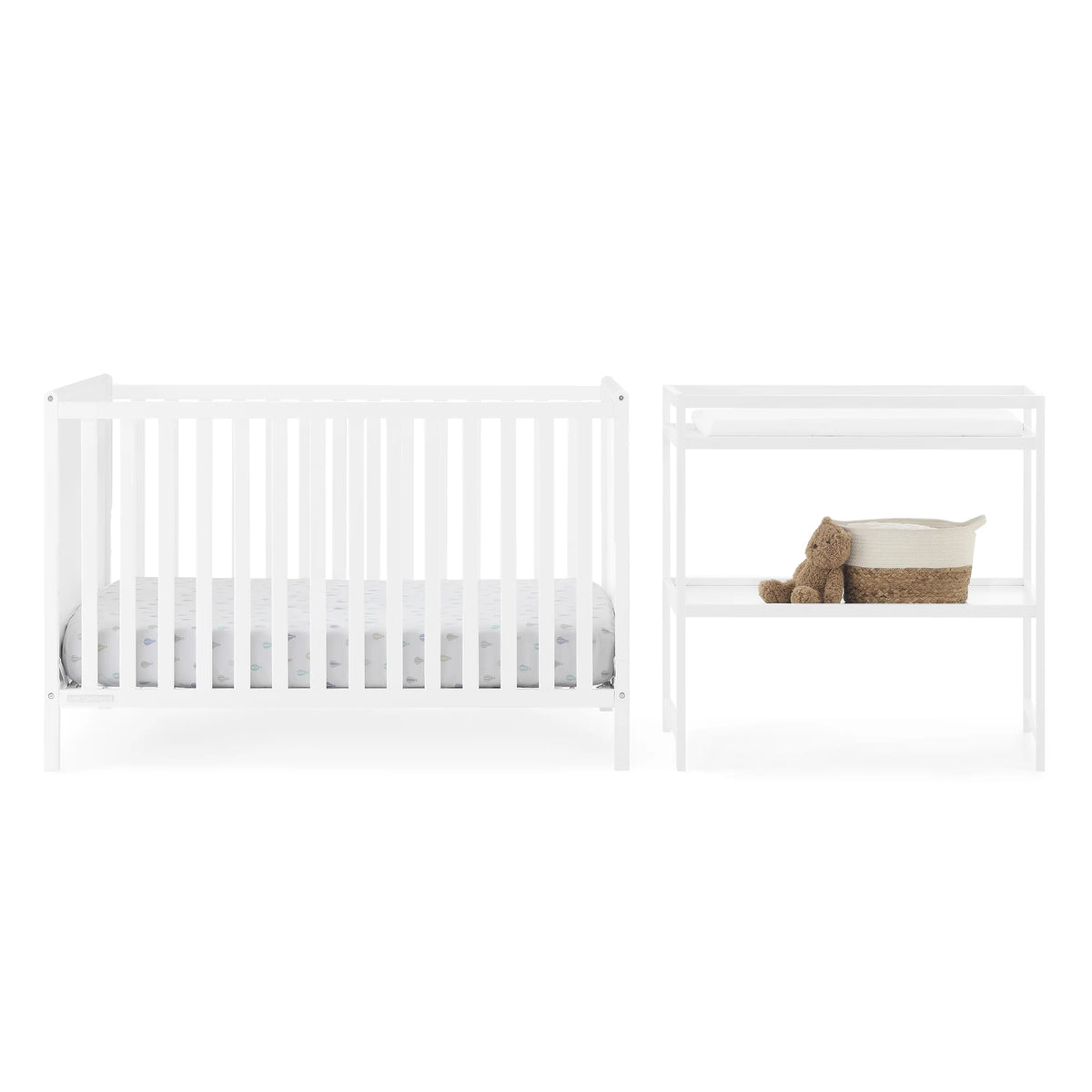 6-in-1 Convertible Crib & Changing Table 2-Piece Set Z818