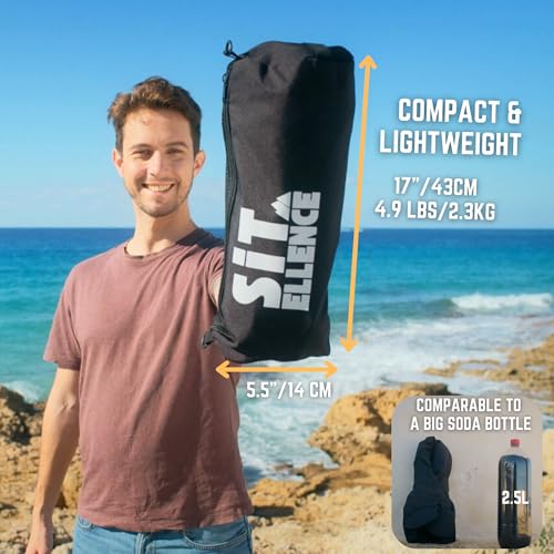 Portable Adjustable Height Folding Camping Chair Black J487185