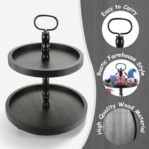 Halloween Decorations and Wooden Two Tiered Tray Stand S6344