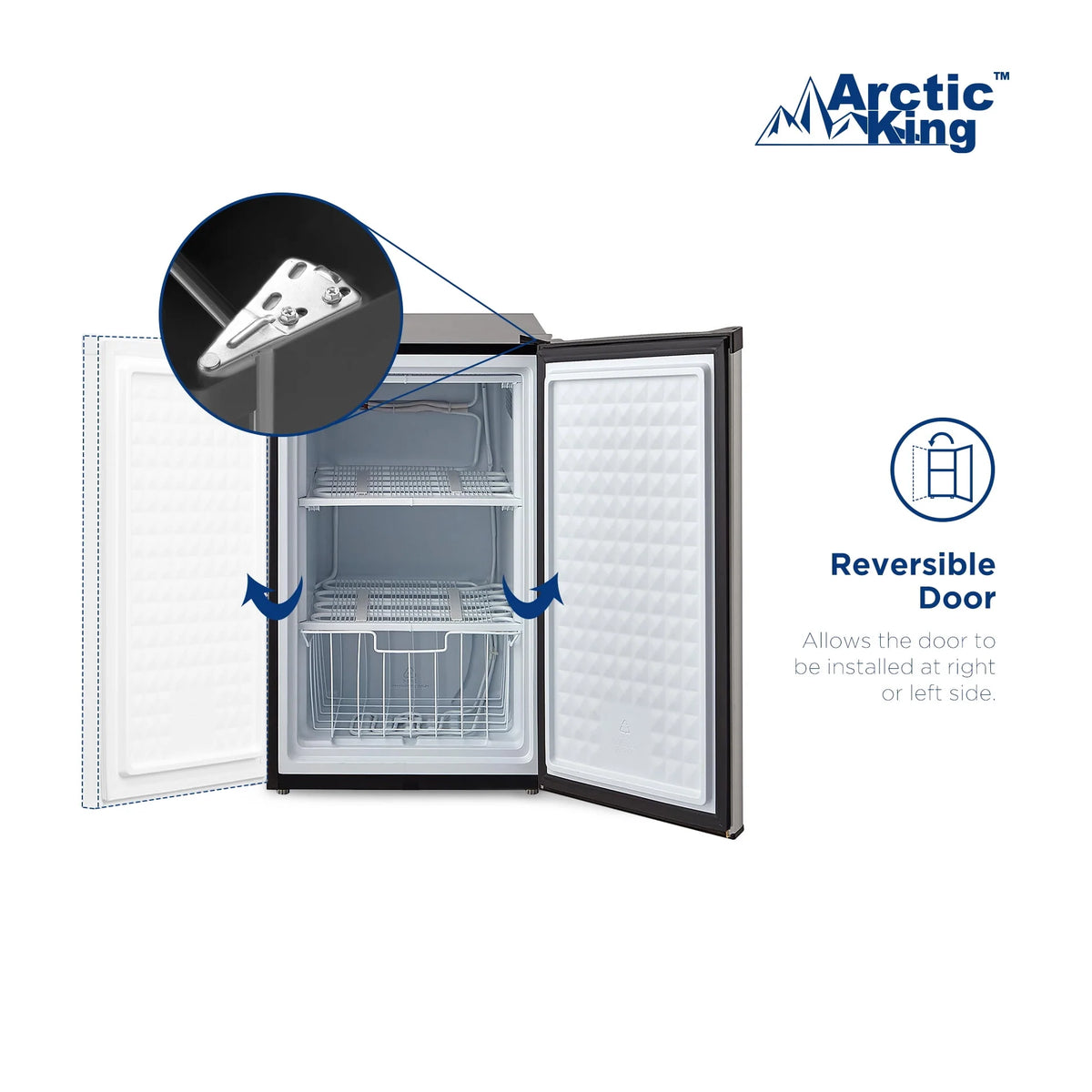 3.0 Cu ft Upright Freezer Stainless Steel Z49522