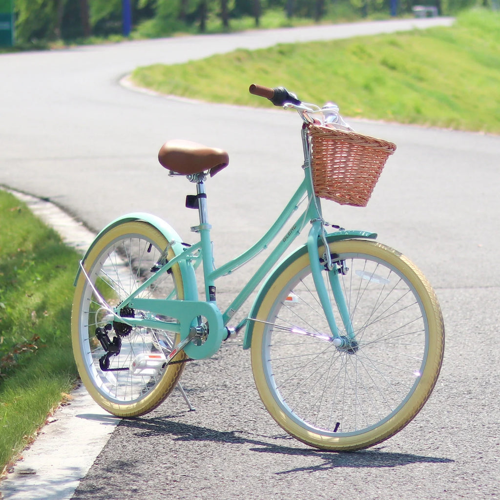 24 Girls Cruiser Bike 6-Speed Purple Y5733