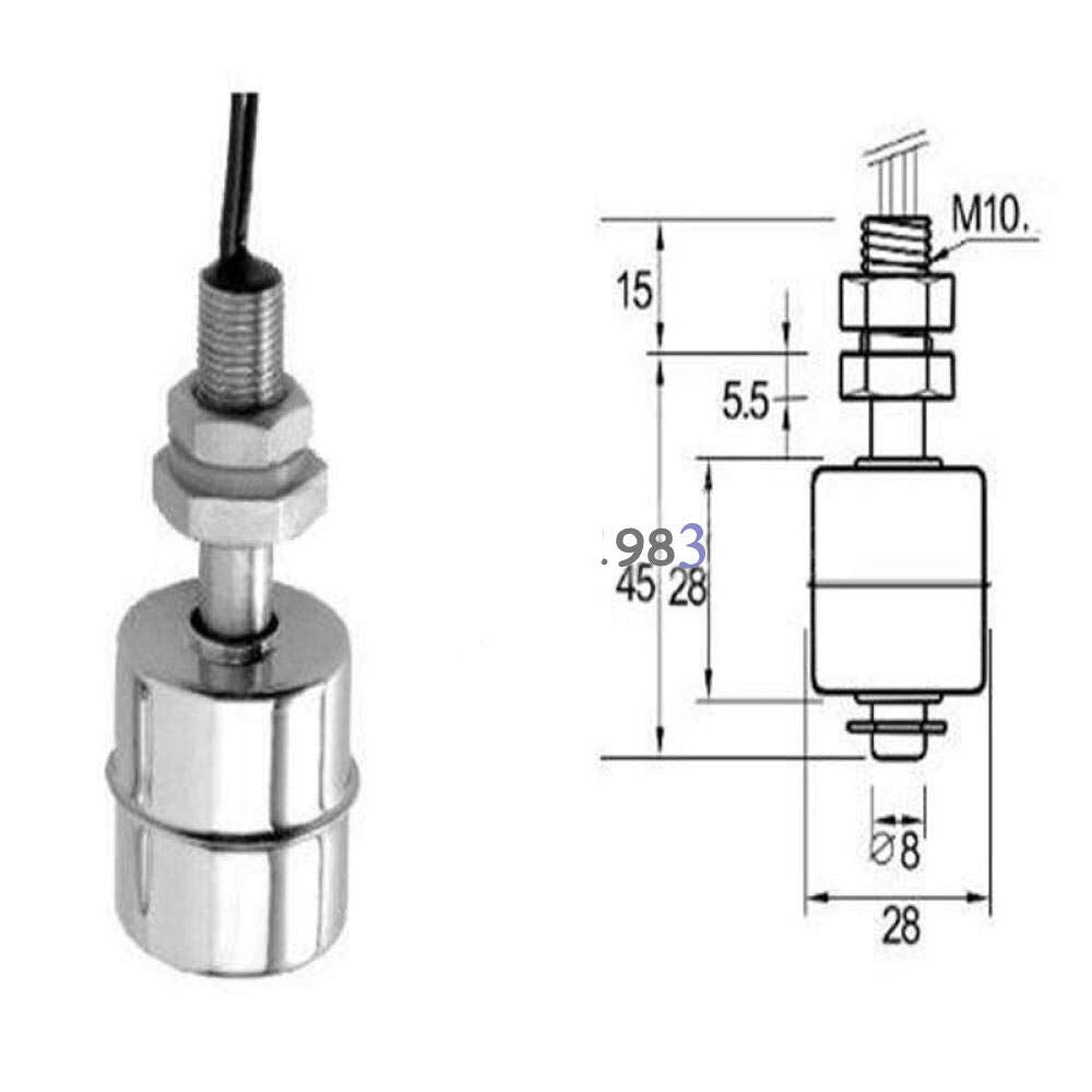 Vertical Water Level Sensor Stainless Steel Float Switch J628