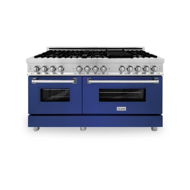 9-Burner Double Oven Dual Fuel Range in Stainless Steel R9325