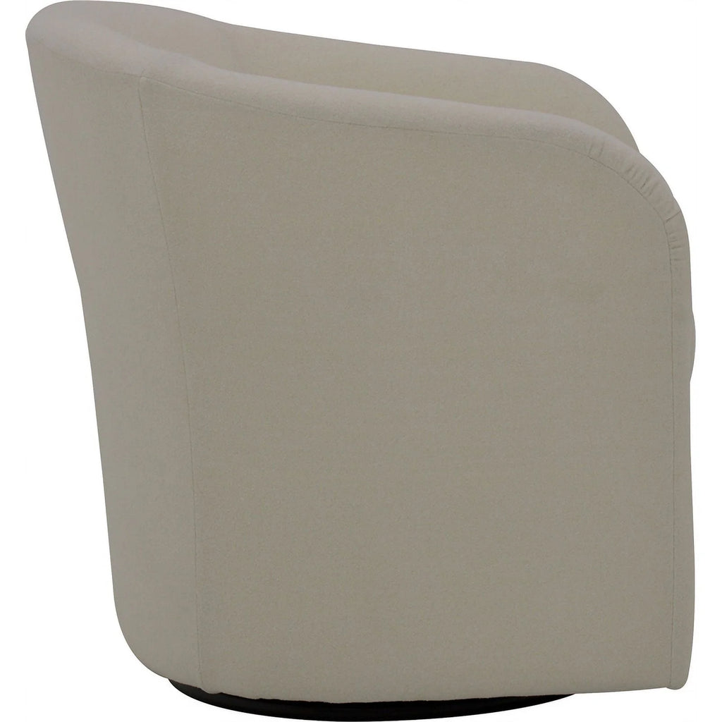 Traditional Fabric Curved Arm Swivel Tub Chair in Cream K92955