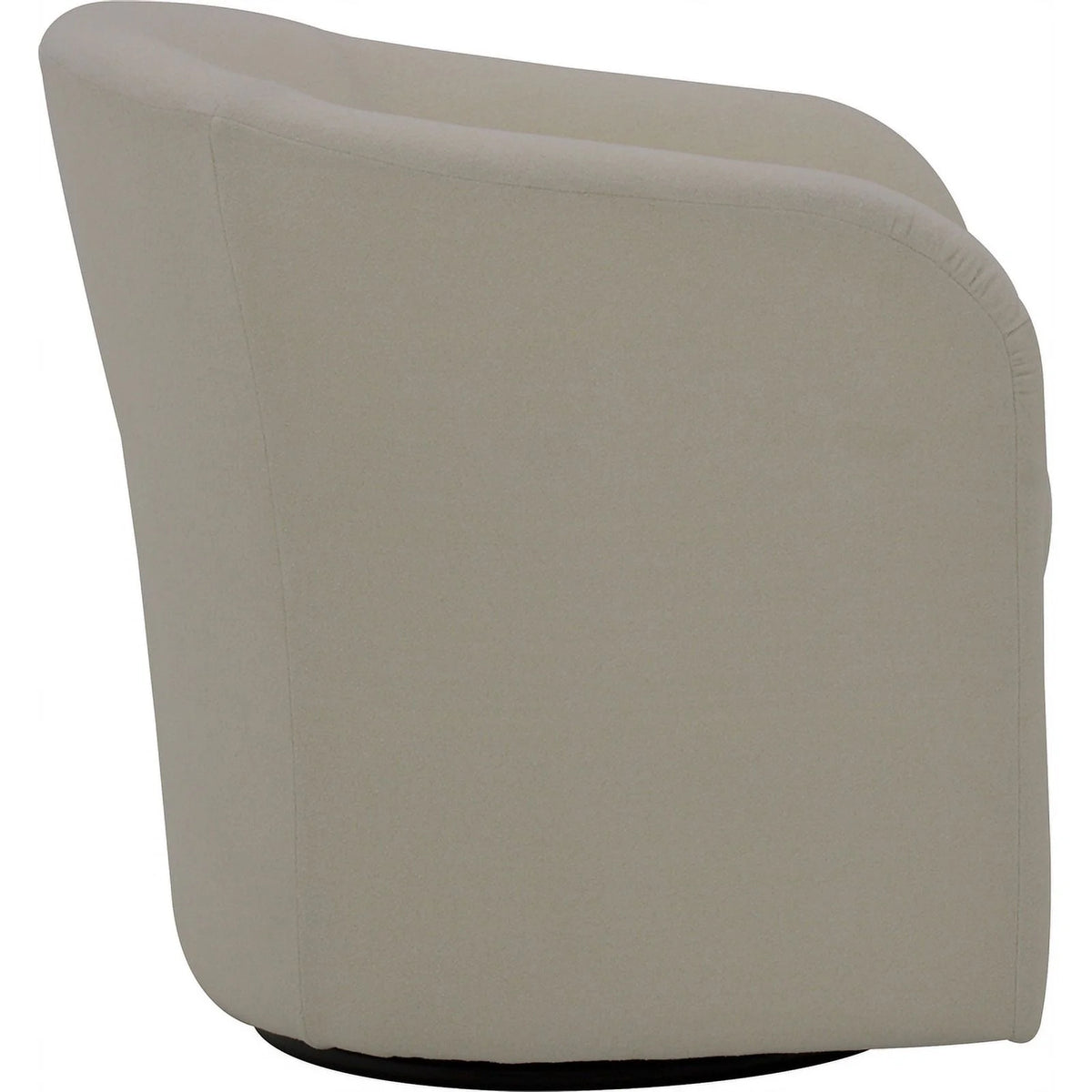 Traditional Fabric Curved Arm Swivel Tub Chair in Cream K92955