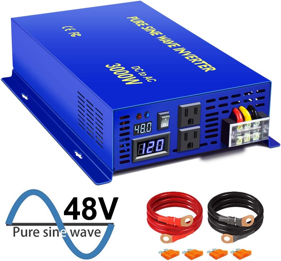 2000 Watt Pure Sine Wave Inverter 24V DC to 110v 120V AC E714