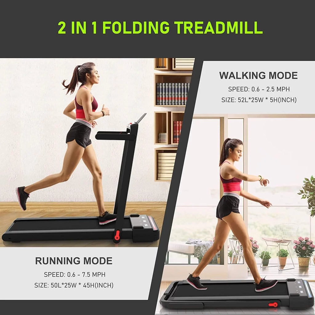 2 in 1 Folding Portable Under Desk Treadmill J98156