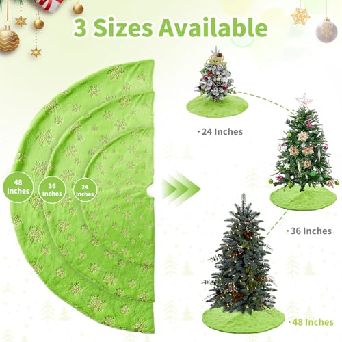 White 36 Inches Faux Fur Christmas Tree Skirt F63596