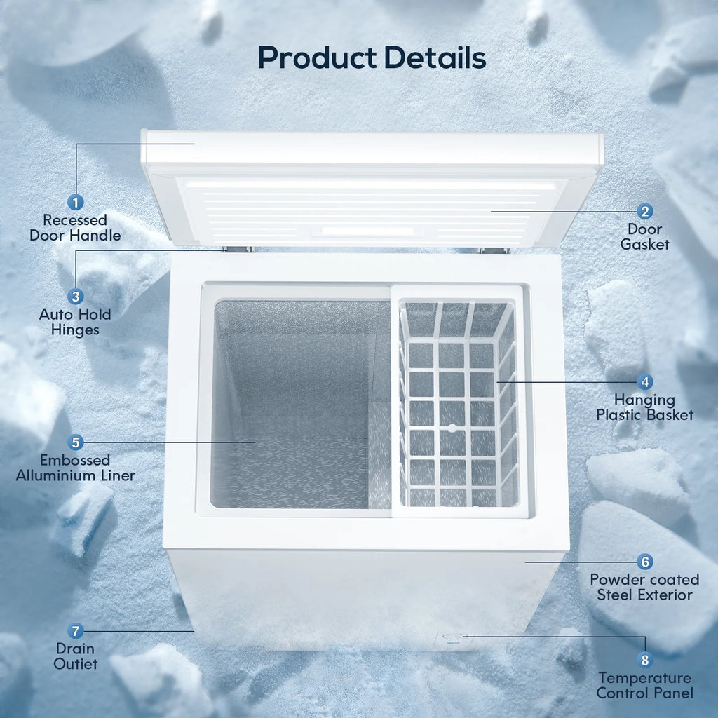 2.7 Cubic Feet White Chest Freezer W4108