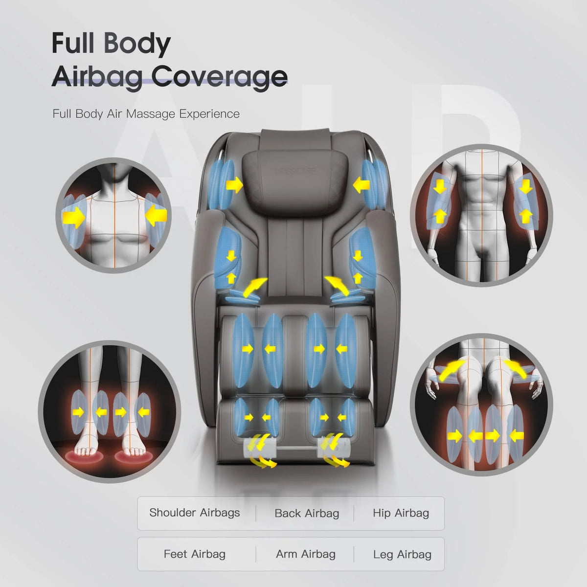 Black Full Body Zero Gravity Massage Chair E66354