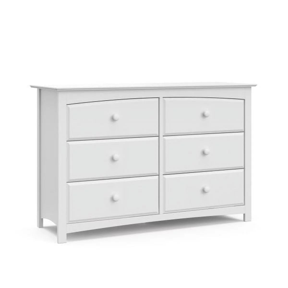 White 6 Drawer Double Dresser Z403