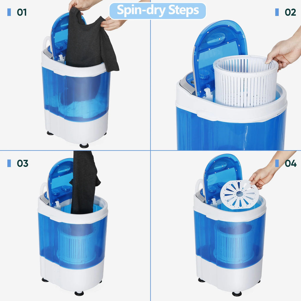 Compact Twin Tub Portable Washing Machine 13lbs L84937