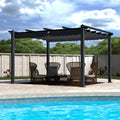 10' x 10' Gray Metal Pergola I4540