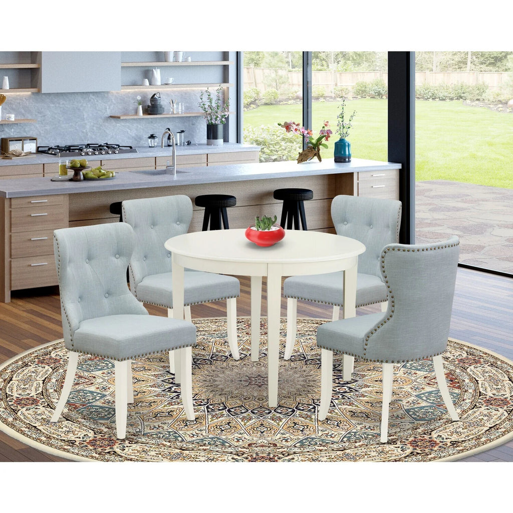 Wooden Dining Table Set of 4 Chairs O8651