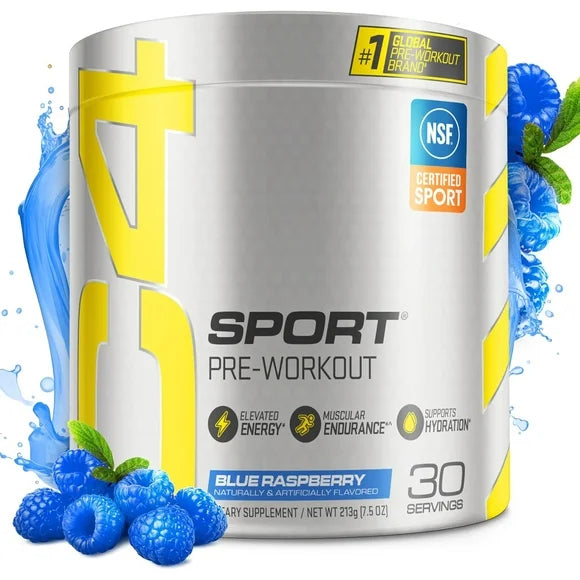 Blue Raspberry Pre Workout Powder 30 Servings J167303