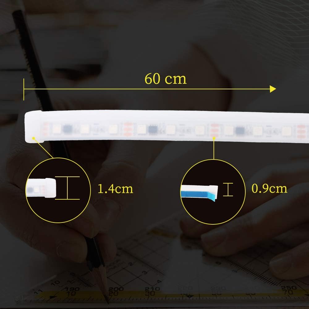 RGB Multi Color 60CM/24 Inch Waterproof LED Strip Lights 2Packs C62812