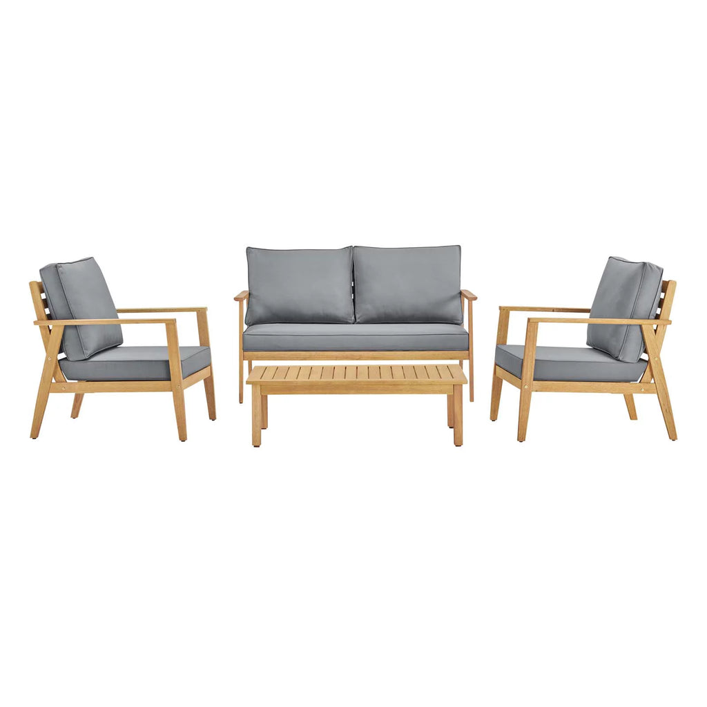 Natural Gray 4 Piece Outdoor Furniture Set T17528
