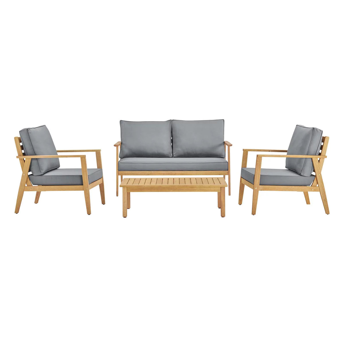 Natural Gray 4 Piece Outdoor Furniture Set T17528