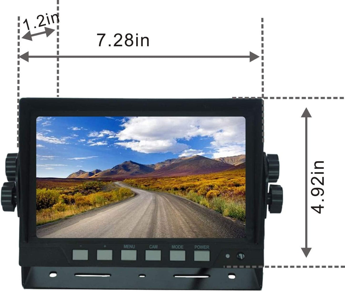 Wired Dual Backup Camera Kit, 7 LCD Monitor, IP69K Waterproof Rear View Camera P164017