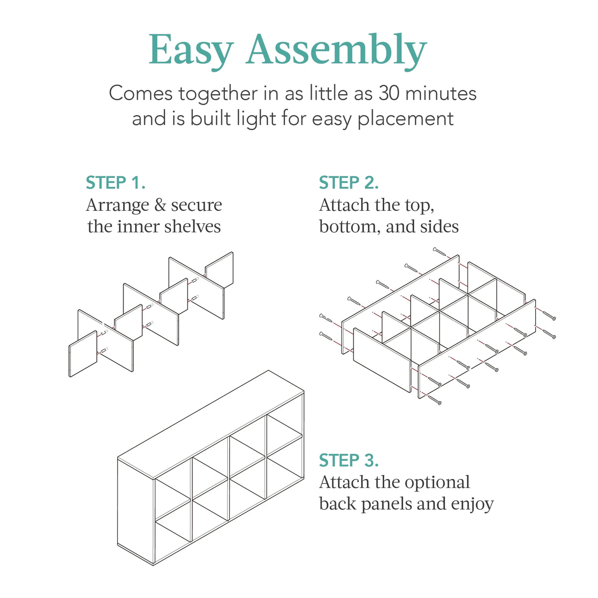 8 Cube Bookshelf H984