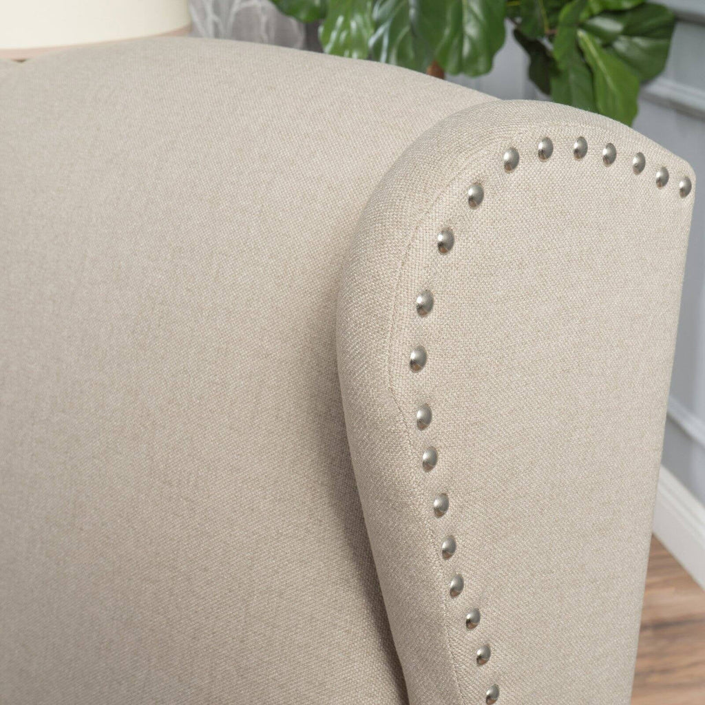 Traditional Wingback Fabric Recliner Chair H161