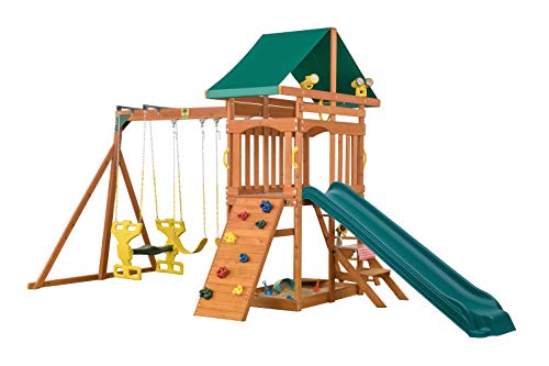 Cedar Backyard Playset with 2-Person Glider & 2 Belt Swings Z635516
