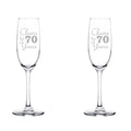 Set of 2 Glass Champagne Flutes 8 oz Stemmed X993376