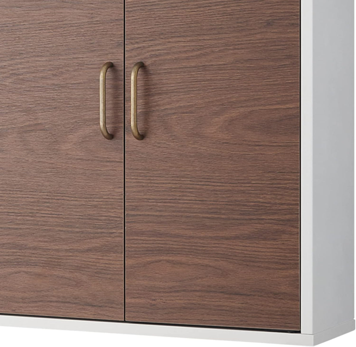 White Natural Wood Bathroom Cabinet W527