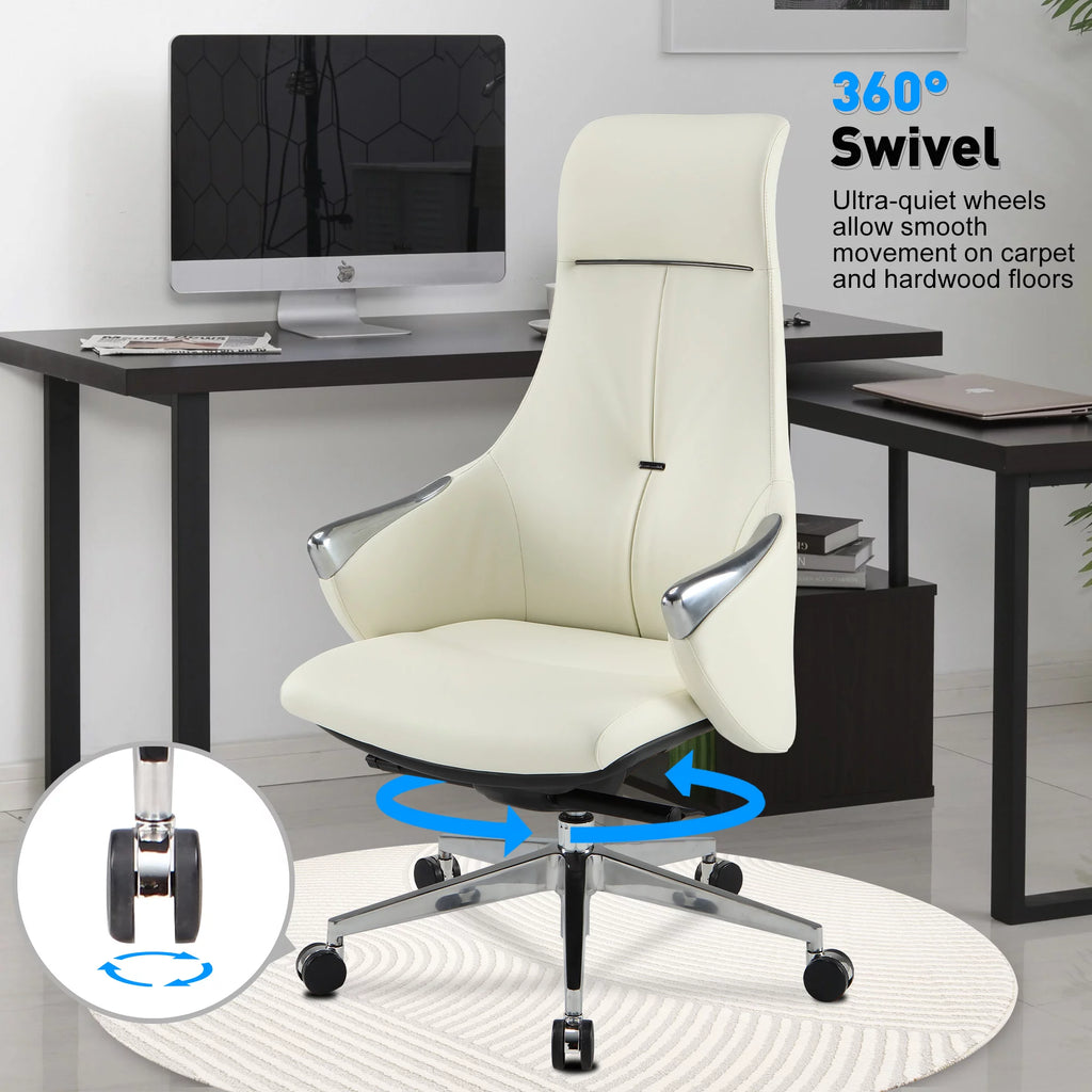 High Back Ergonomic Leather Office Chair with Adjustable Height and Tilt G64332