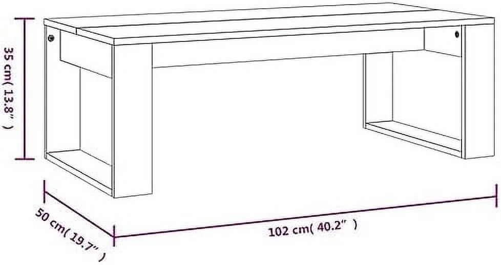 Smoked Oak Engineered Wood Coffee Table Y832