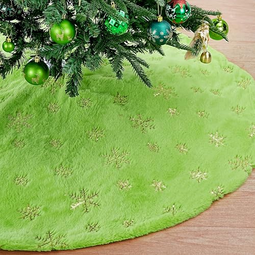 White 36 Inches Faux Fur Christmas Tree Skirt F63596