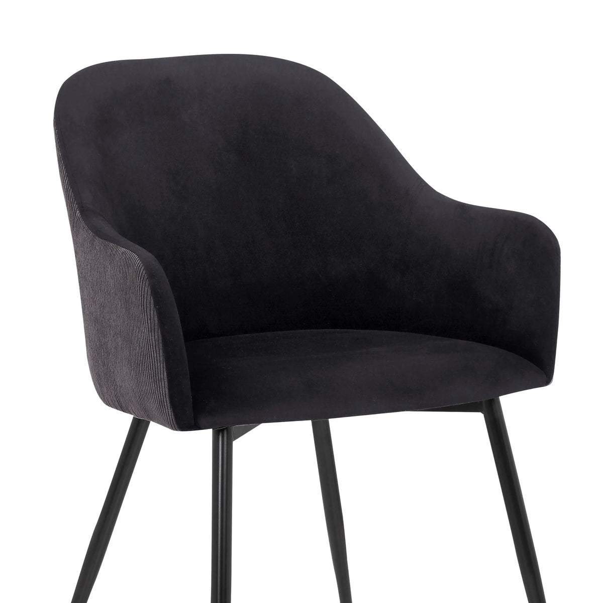 Black Dark Grey Fabric Dining Chair S62641