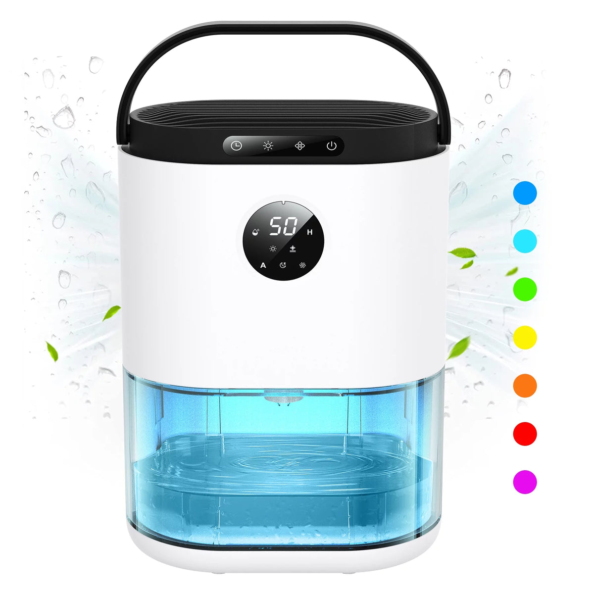Dehumidifier with Humidify Control, 77.5 oz, 480 Sq. ft., White K8046