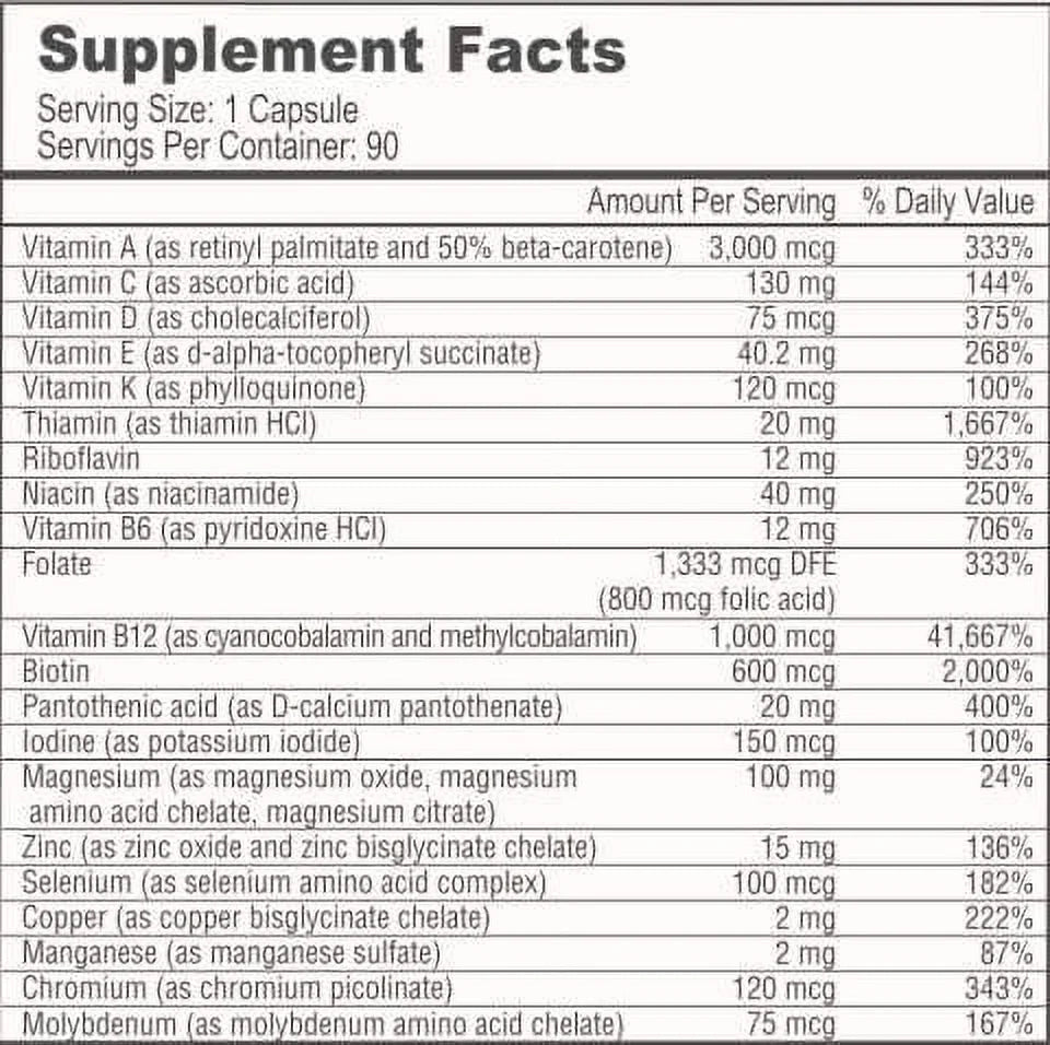 3-Month Supply Iron Free Bariatric Multivitamin Capsules and Calcium Citrate Soft Chews O40671