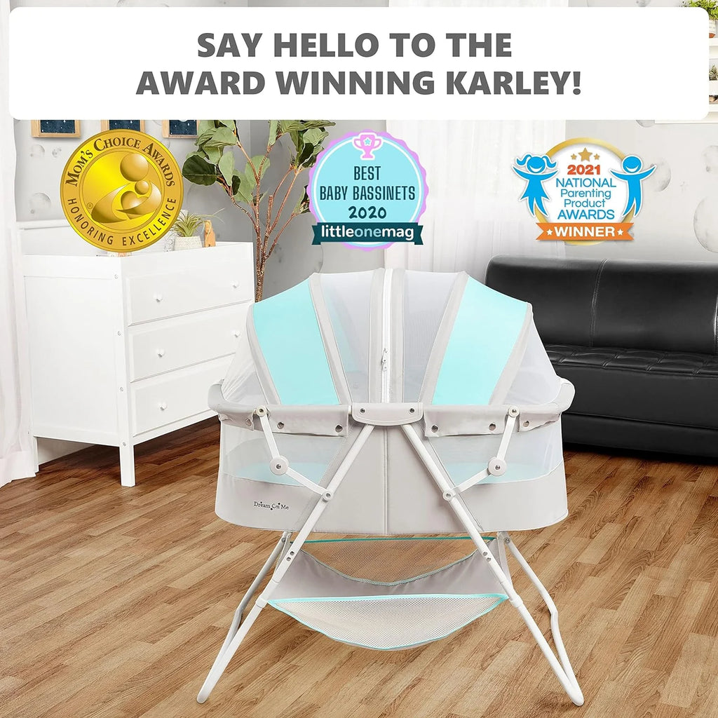 Lightweight Portable Baby Bassinet with Storage Basket W2703